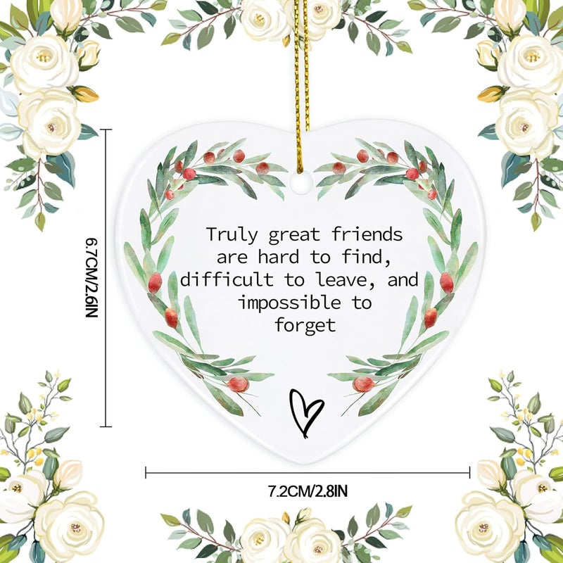 Jocidea Friend Gifts for Women, Christmas Ornaments for Friend Gift for Your Friend Thinking of You Gifts for Best Friend Friendship Gifts for Women Friends Bridesmaid Gifts - Friend Xmas Gifts - Image 2